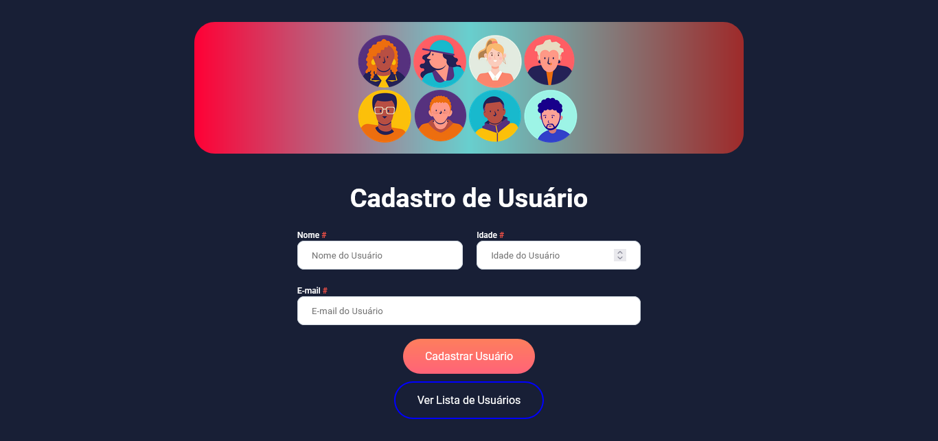 imagem projeto
                  Cadastro de usuarios
